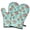 Pioneer Flower Floral, variant on Pioneer Flower Floral Print Pattern Oven Mitt 2-Pack Set, Heat Resistant Kitchen Gloves, 7.7" X 12"