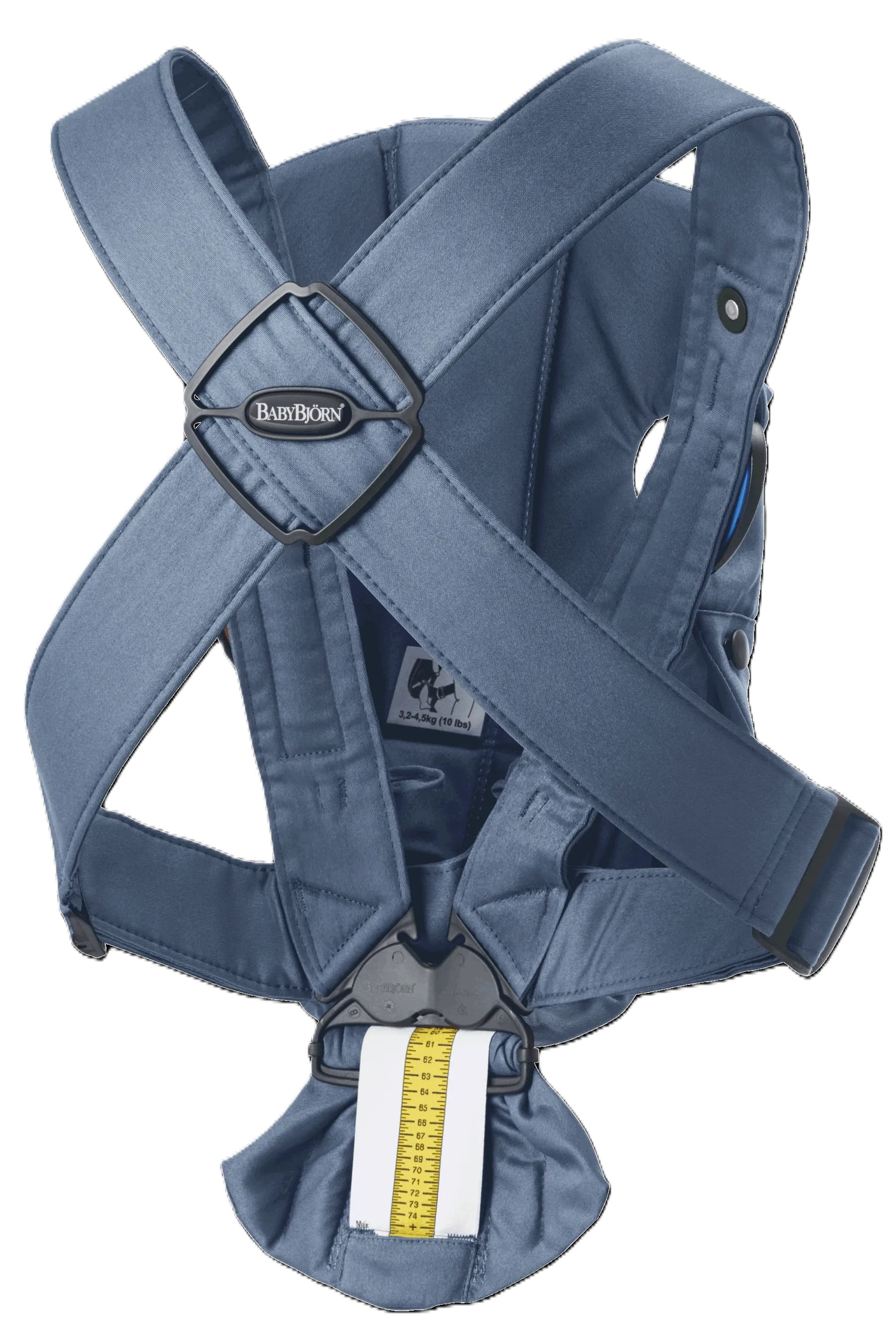 BabyBjorn Baby Carrier Mini, Woven, Vintage Indigo for Infant, Blue