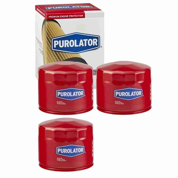 3 pc Purolator L10193 Engine Oil Filters for 140 146 61381 Oil Change Lubricant Filters Fits select: 2007-2008 HYUNDAI SANTA FE, 1976-1981 CHEVROLET LUV