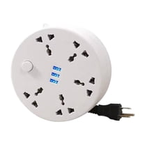 Power Strip Extension Board Extension Cord with Retractable 2 Meter Cord for Home Office Desk and Bedroom