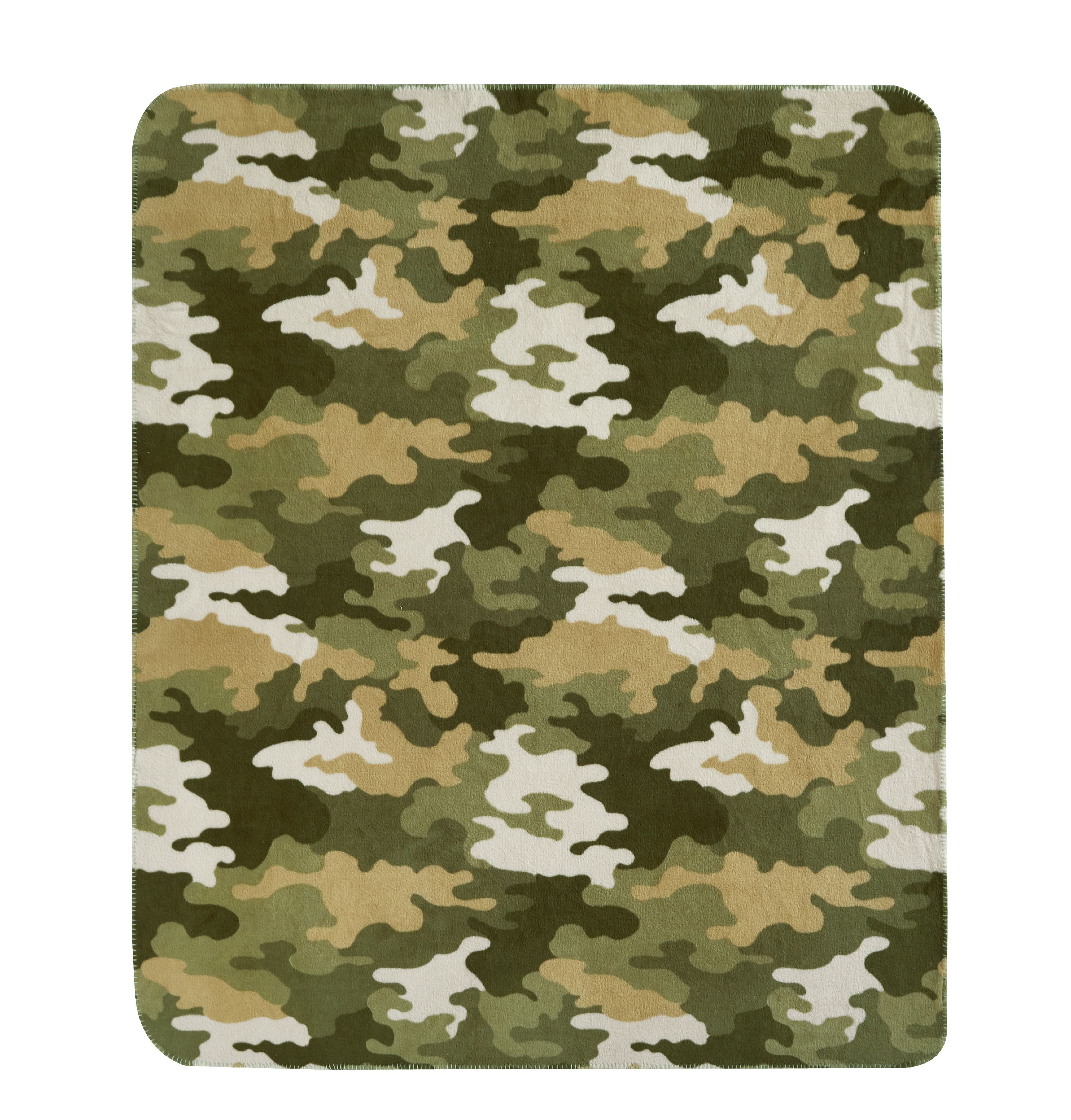 NEW 50 x 60 PRINTED FLEECE Throws LAB FOREST or 3D Seclusion CAMO Camouflauge 