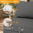 thumbnail image 6 of JORVIMAX Patio Furniture Sets 7 Pieces Outdoor Conversation Set All Weather Modular Sectional Sofa Wicker Rattan Sofa With Dark Gray Cushion, 6 of 7