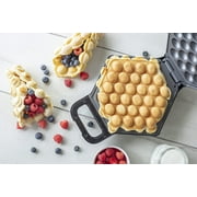 Bubble Waffle Maker - Electric Non stick Hong Kong Egg Waffler Iron Griddle w/Ready Indicator Light - Free Recipe Guide Included, Make Delicious Waffle Ice Cream Cones, Gift