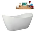 thumbnail image 3 of 67" Streamline B-332-102-GLD Soaking Freestanding Tub and Tray With Internal Drain in Polished Gold, 3 of 10