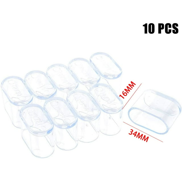 Lefu 10 X Rubber Chair Leg Cap Oval Covers Furniture Table Feet Floor Protectors