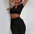 thumbnail image 5 of Yoga Set Women Workout Sets 2 Piece Seamless Ribbed Tank High Waist Trousers Yoga Outfits, 5 of 5