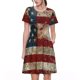 thumbnail image 1 of Easygdp American Flag1 para Vestido Transpirable de Mujer, Vestido Suelto de Manga Corta con Pliegues y Bolsillos para el Verano, 1 of 6