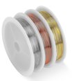 thumbnail image 1 of Juego de alambre para manualidades de joyería: 3 rollos de alambre de cobre de 0,3 mm para hacer joyas (15 m/rollo), 1 of 5