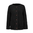 thumbnail image 3 of Frontwalk Ladies Coat Winter Warm Jacket Long Sleeve Outwear Holiday Casual Cardigan Black XXL, 3 of 8