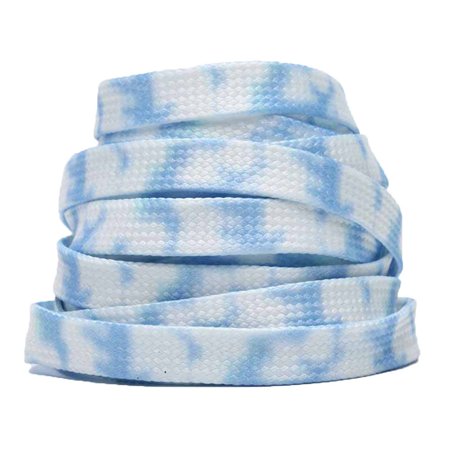 

A pair White Shoes 1-1.8 m 9 mm Sneakers Laces Shoe Accessories Flat Tie-dye 1.5M A