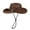 Coffee, variant on Foldable Cowboy Bowler Sun Hat - Lightweight UV Protection for Beach & Hiking