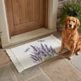 thumbnail image 6 of Area Rug with Tassels 2' x 3', Farm Purple Flowers Lavender Kitchen Runner Rug for Hallway Bedroom Throw Rugs, Country Dragonfly Soft Door Mat for Bathroom Entrance Living Room, 6 of 9