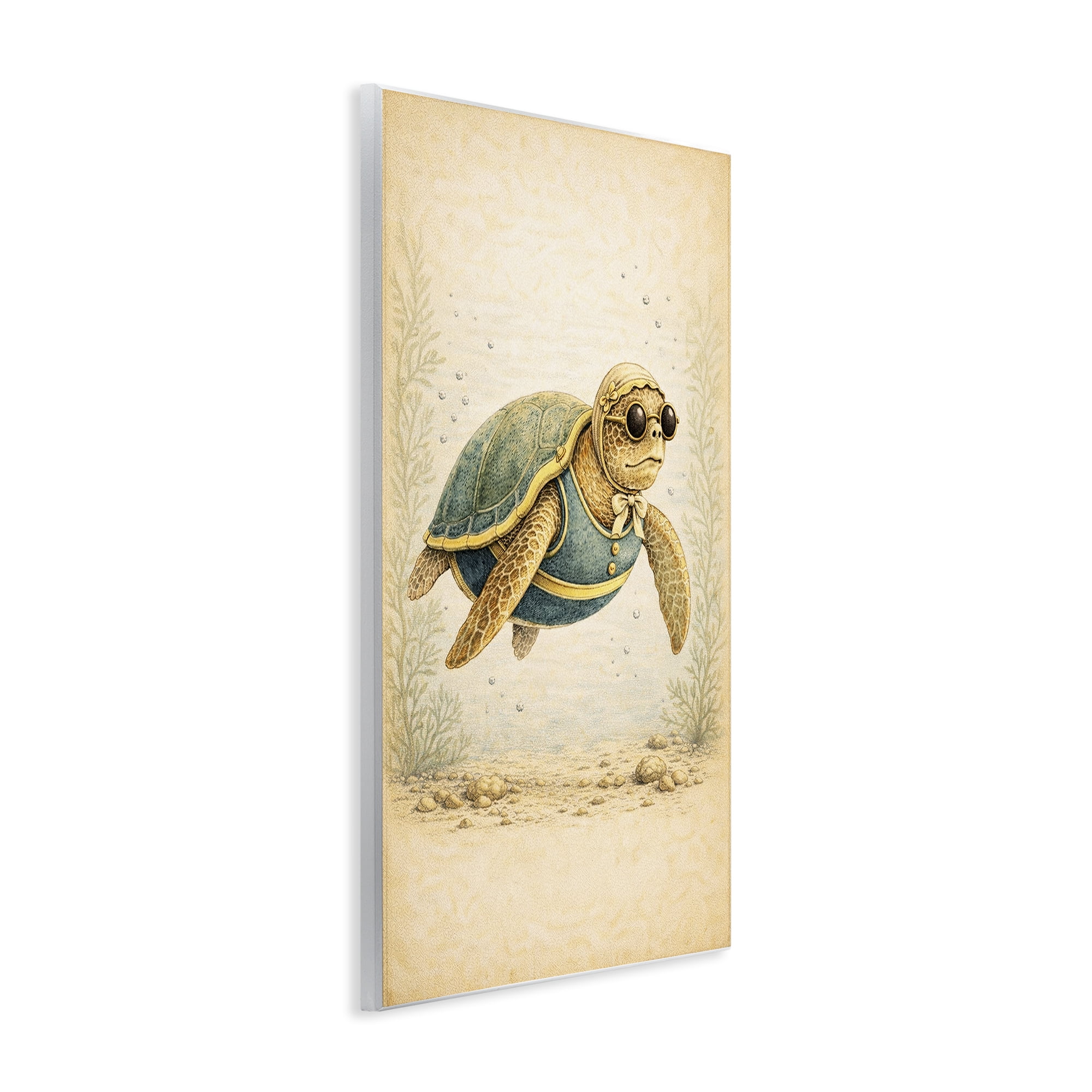 Stupell Industries Maritime Bathing Society Turtle Wall Plaque Art, design by Grotto Studios