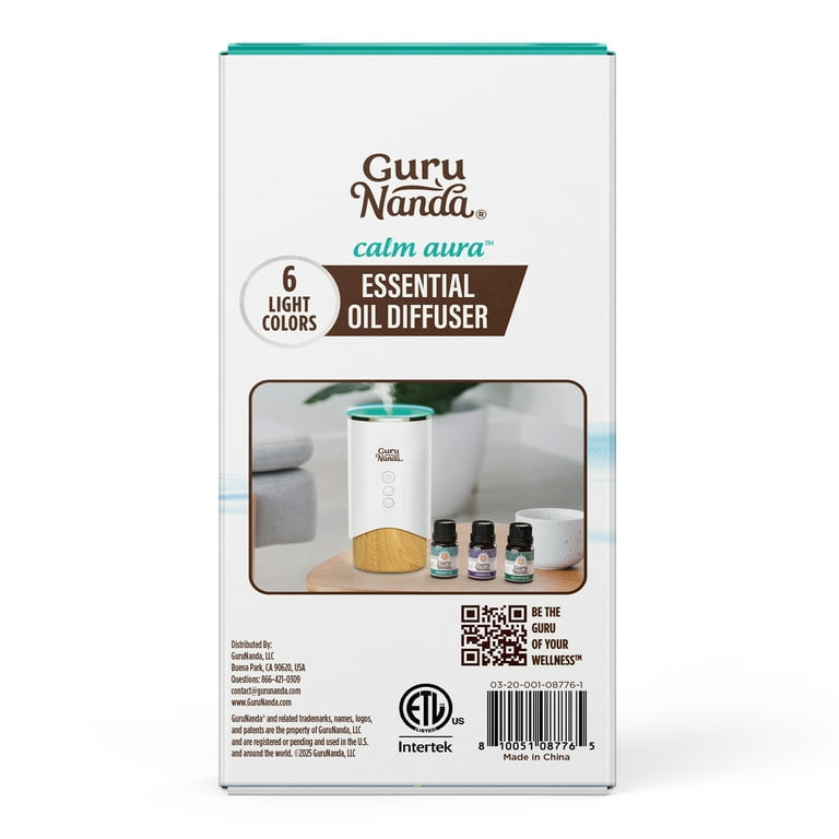 GuruNanda Calm Aura Ultrasonic Diffuser, White photo 7