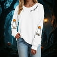 thumbnail image 2 of mgoYE Halloween Shirts for Women Sweatshirts Halloween Ghost Sweatshirt Women - Halloween Graphic Crewneck Tops Casual Sweater(White,S), 2 of 5
