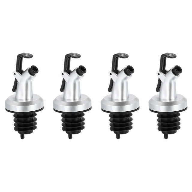 Unique Bargains 4 Pcs Verseurs en Acier Inoxydable, Bec Verseur pour Bouteilles de Vin