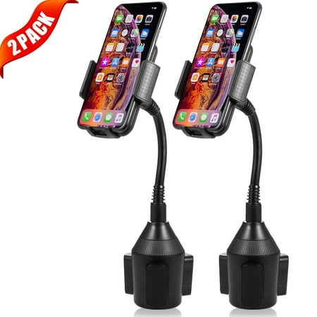 MIADORE 2 Pack Car Cup Holder Phone Mount Cradle Compatible for iphone 11/11 Pro/11 Pro Max/X/ XS Max/ XR/ 8/ 8 Plus, Galaxy S7/S8/S9, Google Nexus, Huawei and More