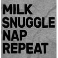 thumbnail image 2 of Milk Snuggle Nap Repeat Babes Routine Romper Boys or Girls Infant Baby Brisco Brands NB, 2 of 6