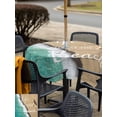 thumbnail image 6 of Square Outdoor Tablecloth with Umbrella Hole Beige Blue Summer Beach Outside Table Cloth Waterproof Patio Table Cover Coastal Nautical Starfish Ocean Zipper Tablecloths for Picnic Camping 60x60 Inch, 6 of 8