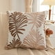 thumbnail image 4 of Funda de almohada grande de terciopelo de 45 x 45 cm | Suave, transpirable y lavable, para cama, sofá, playa | Café, gris, verde y naranja, 4 of 6