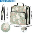 thumbnail image 3 of DIXRUYEE Zipper Binder trapper keeper Documents Organized Blossom Bunny Garden Printed, 3 of 8