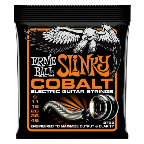 Ernie Ball Cobalt Hybrid Slinky Electric Guitar Strings, 9-46