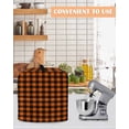 thumbnail image 4 of Black Orange Plaid Stand Mixer Dust Cover with Storage Pocket & Handles, Farmhouse Buffalo Check Gingham Fits All Tilt Head & Bowl Lift Kitchen Appliance Cover Organizer Bag Accessories, 6-8 Quart, 4 of 6