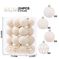 thumbnail image 3 of 24 Pcs Flocked Christmas Ornaments Balls Velvet Shatterproof Christmas Tree Decorations, 3 of 5
