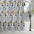 thumbnail image 2 of Spring Blue Flowers Shower Curtain Set, Waterproof Shower Curtains for Bathroom, Vintage Floral Botanical Rustic Garden Washable Fabric Bath Curtain for Bathtub Decoration with Hooks 72x78 Inches, 2 of 9