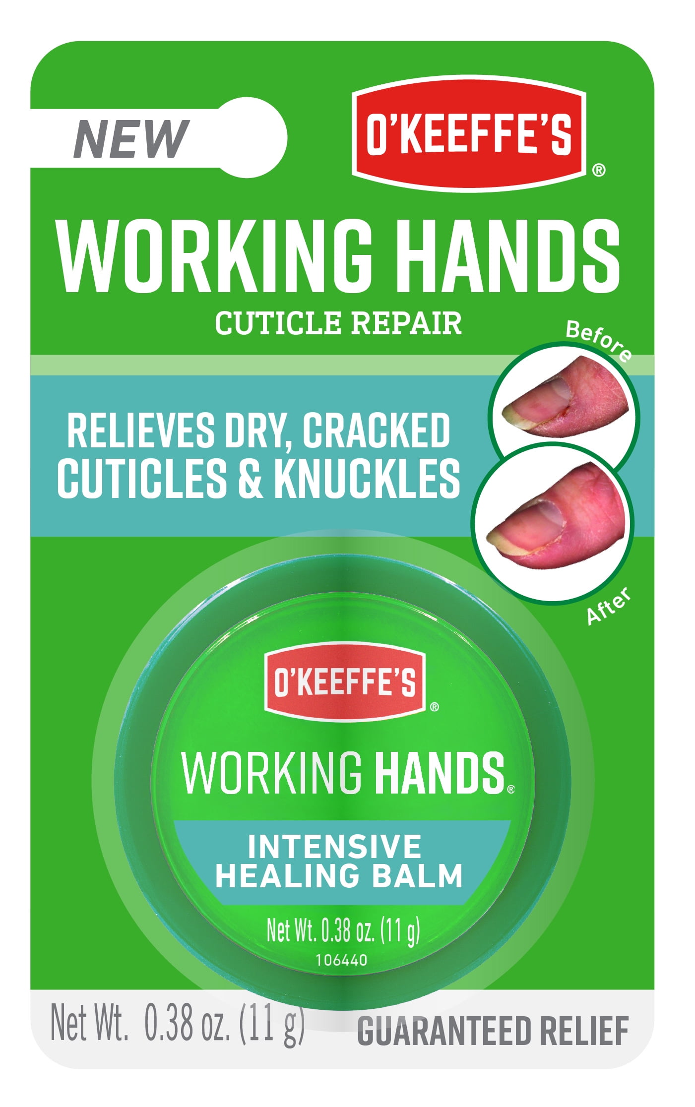 O'Keeffe's Working Hands Intensive Healing Balm Cream Jar 0.38 oz