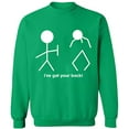thumbnail image 2 of OXI Crewneck Sweatshirt - I've Got Your Back, Basic Casual Sweatshirts for Men's and Women Fleece Sweatshirt Long Sleeve - Irish Green X-Large, 2 of 2