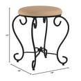 thumbnail image 7 of International Caravan Round Iron Vanity Stool with Cushion, 7 of 7