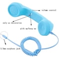 thumbnail image 4 of YTYKINOY Retro 0.138 in teléfono teléfono celular receptor micrófono micrófono altavoz para iPhone iPad teléfonos móviles teléfono inteligente (azul cielo), 4 of 5