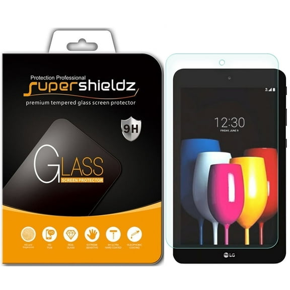 [2-Pack] Supershieldz for LG G Pad X2 8.0 Plus Tempered Glass Screen Protector, Anti-Scratch, Anti-Fingerprint, Bubble Free