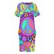 thumbnail image 4 of Vestido holgado con bolsillos y diseño de mandala hippie psicodélico de Paz y Amor para mujer, ropa elegante para mujer., 4 of 7