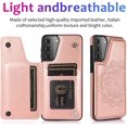 thumbnail image 5 of Samsung Galaxy S21 FE (NOT S21) Wallet Case,Embossed Mandala Pattern Flower Premium PU Leather Double Magnetic Buttons Flip Shockproof Protective Cover for Samsung Galaxy S21 FE SKM Rose Gold, 5 of 14