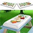 thumbnail image 2 of Inflatable Serving Bars Ice Buffet Salad Serving Trays Food Drink Holder Cooler Containers Indoor Outdoor BBQ Picnic Pool Party Supplies Cooler Drain Plug，Ice Tray Food Drink Containers, 2 of 7