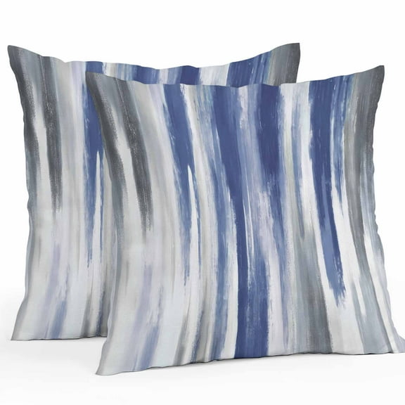 Abstract Grey Outdoor Waterproof Pillow Covers 20x20 Pack of 2 Navy Blue Mottled Gradient Texture Farmhouse Decorative Outdoor Pillow Covers Square Cushion Cases for Patio Furniture Pergola Couch