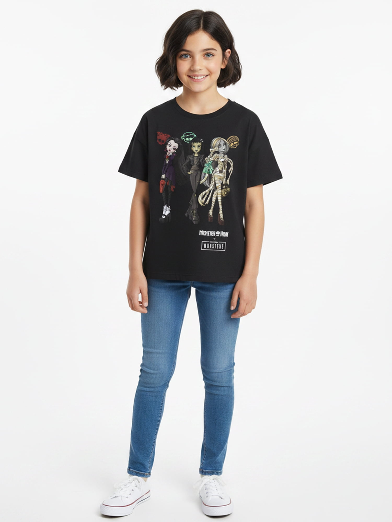 Monster High, Girls' Short Sleeve T-Shirt, Three Fierce Ladies, Sizes 4-16