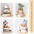 thumbnail image 5 of Bamboo Corner Desk Organizer Shelf, 3-Tier Triangle Storage Rack for Office & Home, Space-Saving Desktop Shelf for Books, Stationery, Makeup, Small Items, 5 of 8