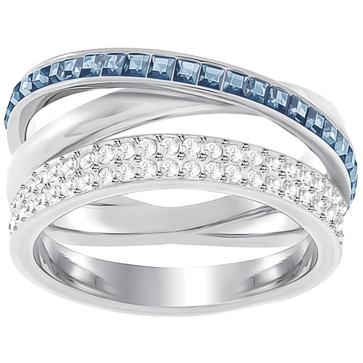 Swarovski Blue And Clear Crystal Ring Hero Medium557 5364611