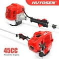 HUYOSEN 45CC 2Cycle Gas Pole Saw, 5in1 Trimmer, Weeder, Cutter