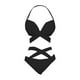thumbnail image 1 of Mujeres Bikini Set Traje de natación Damas Traje de baño elegante Botty Bottom para actividades de agua en la playa Vacaciones Fiesta de la piscina de Negro, 1 of 8