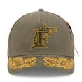 thumbnail image 2 of Men's New Era x Alpha Industries  Olive Florida Marlins A-Frame 9FORTY Adjustable Hat, 2 of 5