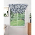thumbnail image 2 of Waterfall Valances for Windows, Blue Floral Kitchen Sheer Valance Curtains, Ethnic Boho Botanical Geometric Art Rod Pocket Elegant Swag Valances for Living Room Bedroom, 47.2"x38.5", 3 Panel, 2 of 8
