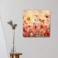 thumbnail image 3 of 10 Inch Wall Clock Battery Operated Square Clock for Office, Kitchen, Outdoor, Living Room,Oil Painting Colorful Spring Rural Beautiful, 3 of 4