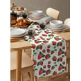thumbnail image 6 of nqOlkjepod Strawberry Rustic Table Runner 108 Inches Long Farmhouse Dress Scarves, Spring Summer Floral Fruit Dining Tablerunner for Coffee Table/Kitchen Island/Party Décor, 13" x 108", 6 of 8
