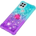 thumbnail image 6 of Phone Case for Moto G Stylus 5G (2021), Shiny Bling Quicksand Effect TPU Bumper Case with Four Corners Anti-Fall Heavy Protection Cover for Moto G Stylus 5G Blue Purple, 6 of 7