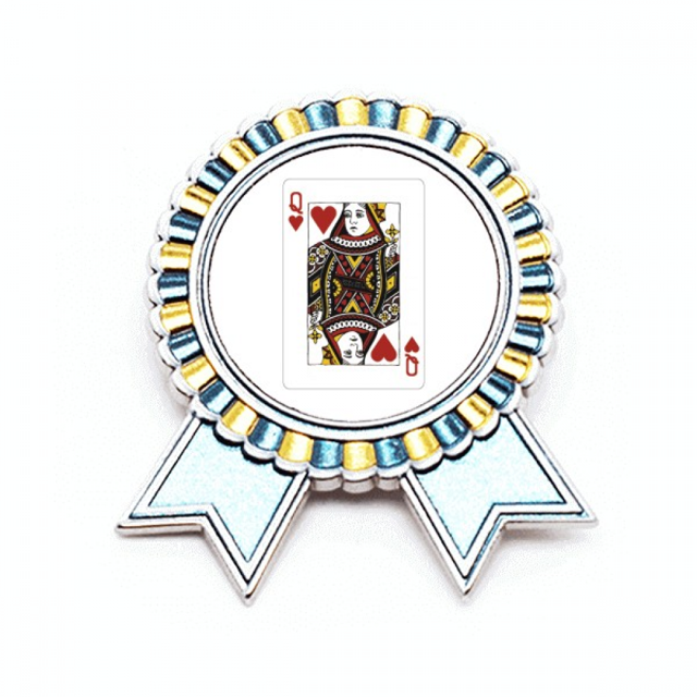 Patron de juego naipes fichas utensilios Insignia broche Medalla ganadora