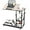 Natural, variant on CZMJY Height Adjustable C Shaped End Table with Lockable Wheels, Mobile Couch Desk Table with Tiltable Table Top, Sofa Bedside Laptop Stand TV Tray with Storage Shelves, Snack Side Table Natural
